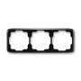 Frame for wiring devices, triple horizontal, multiple variants
