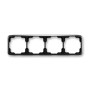 Frame for wiring devices, fourfold horizontal, multiple variants