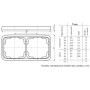 Frame for wiring devices, quadruple vertical, multiple variants