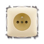 Single socket with safety pin, with integrated shutters, multiple variants