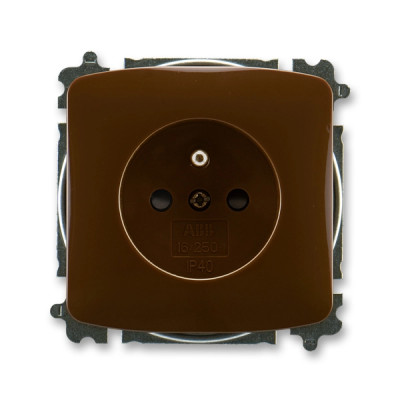 Single socket with safety pin, with integrated shutters, multiple variants