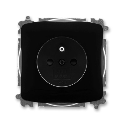 Single socket with safety pin, with integrated shutters, multiple variants