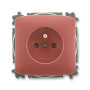 Single socket with safety pin, with integrated shutters, multiple variants