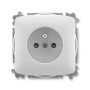 Single socket with safety pin, with integrated shutters, multiple variants
