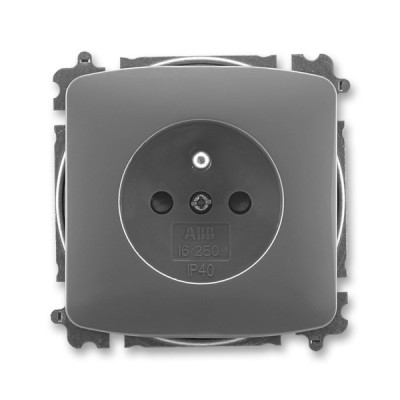 Single socket with safety pin, with integrated shutters, multiple variants