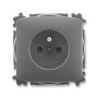 Single socket with safety pin, with integrated shutters, multiple variants