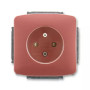 Single socket with protective pin, with screens, multiple variants