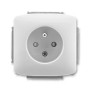 Single socket with protective pin, with screens, multiple variants